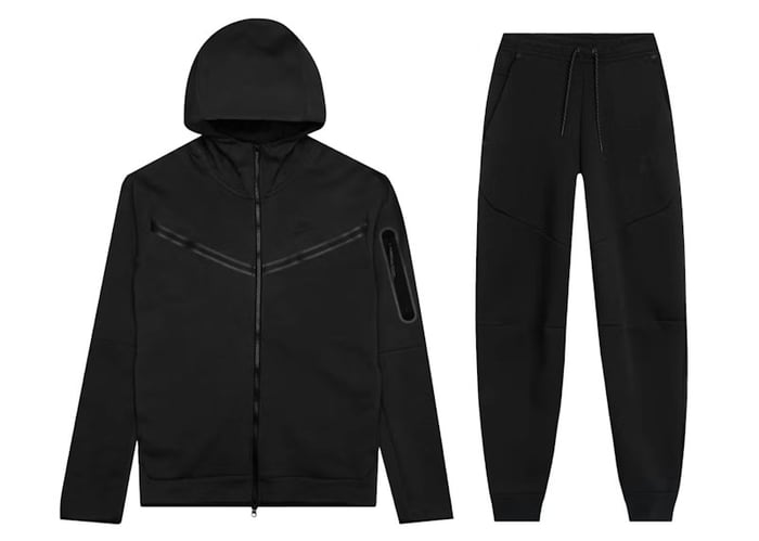 Nike Nike Sportswear Tech Fleece Full-Zip Hoodie & Joggers Set Black – Black sneakers South Africa